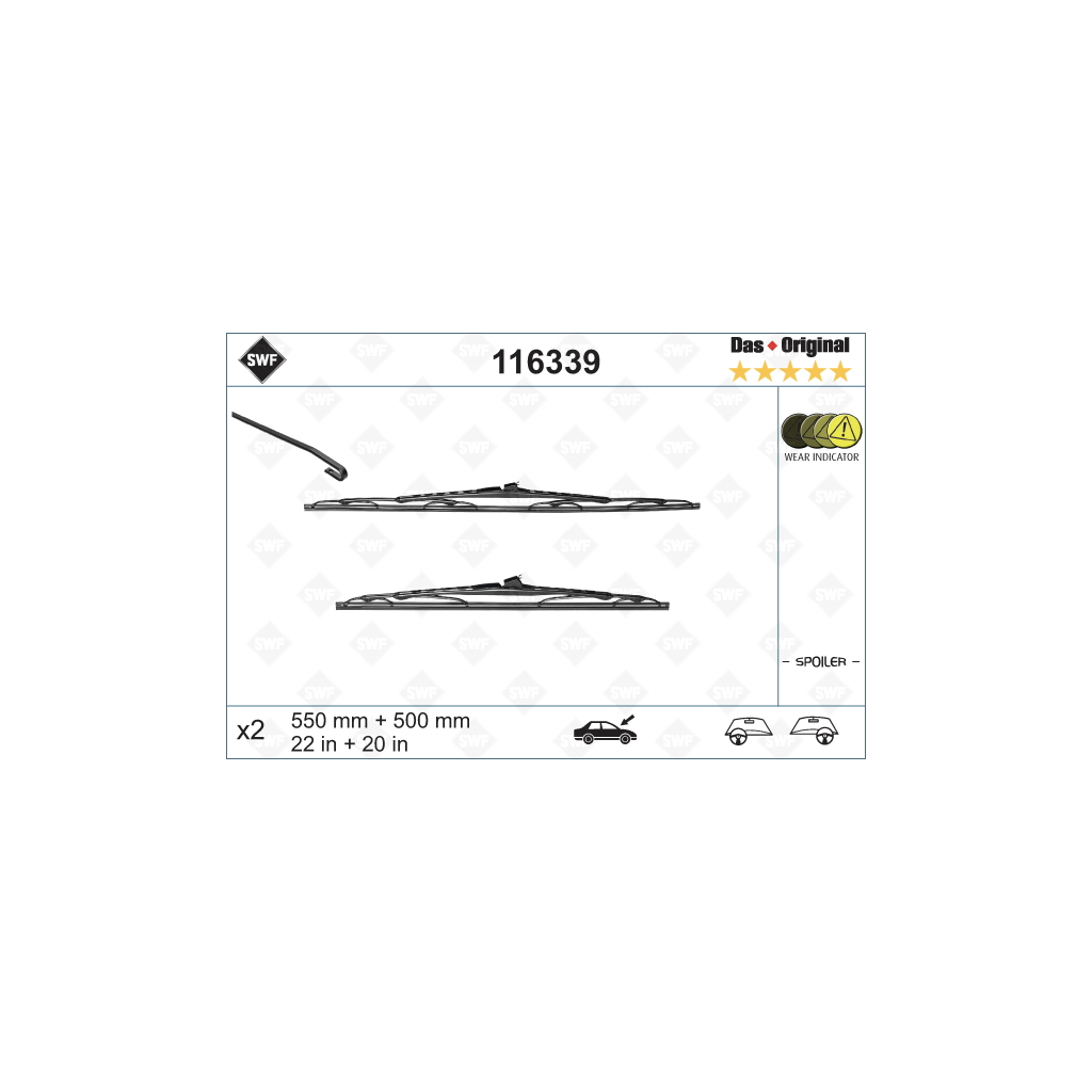 Щітка склоочисника SWF 116339 - зображення 1