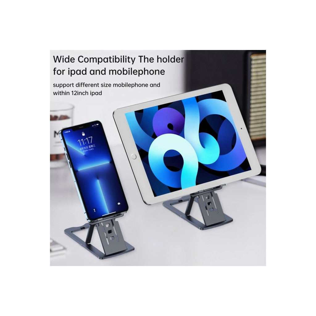 Підставка до планшета Choetech + для смартфона, настільна, універсальна (H064-GY) - изображение 10