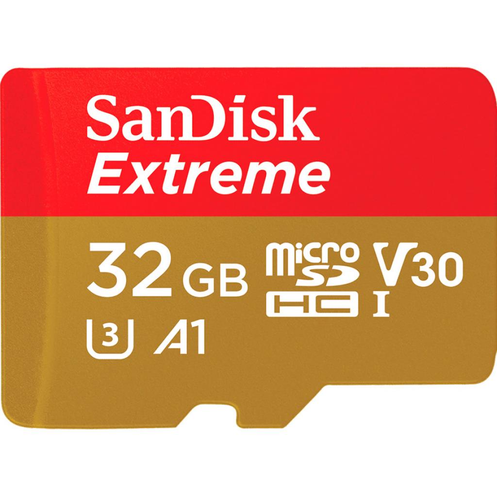 Карта пам'яті SanDisk 32GB microSDHC class 10 UHS-I A1 V30 Extreme (SDSQXAF-032G-GN6GN) - зображення 1