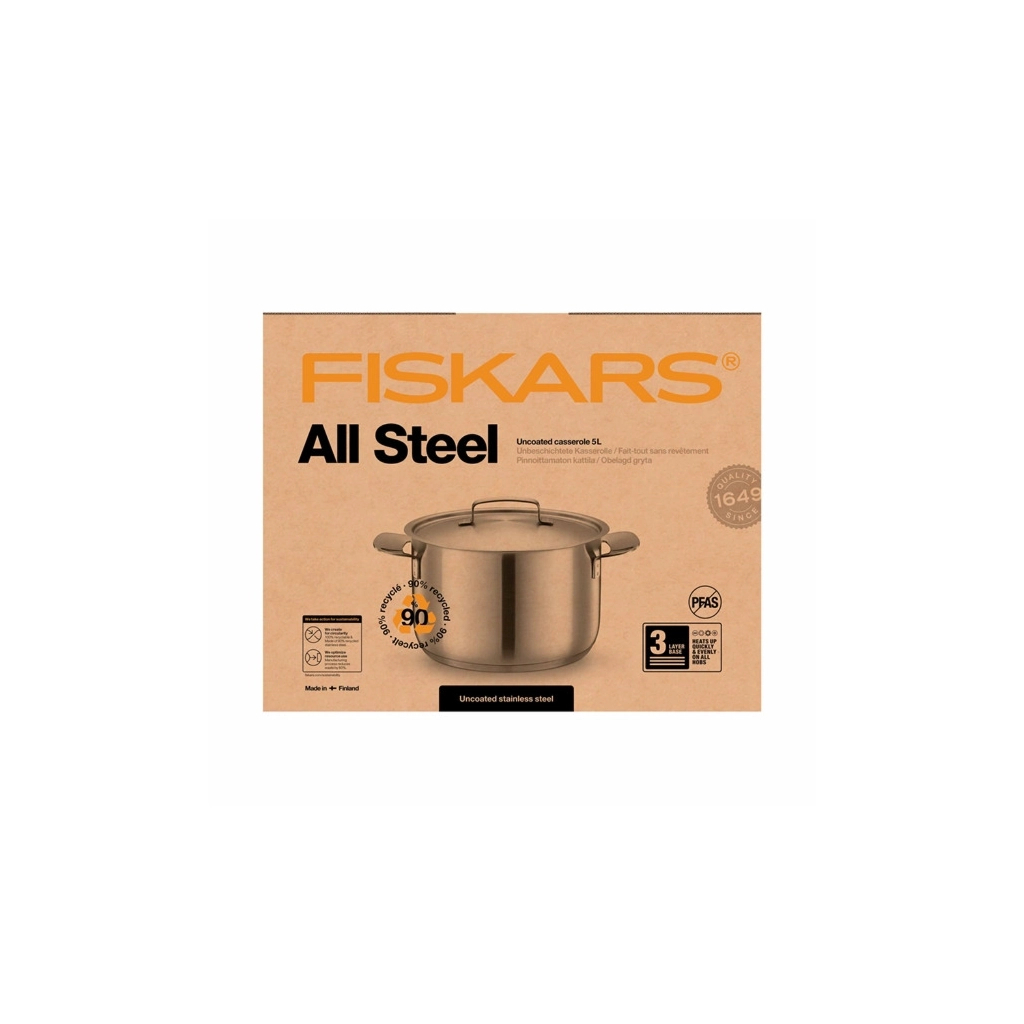 Каструля Fiskars All Steel матова 5 л (1064752) - зображення 6