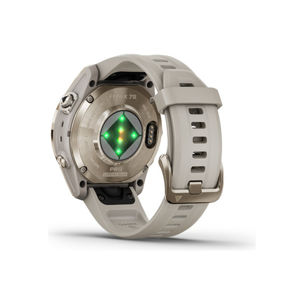 Смарт-годинник Garmin fenix 7S Pro Saph Solar, Soft Gold SS w/ Lt. Sand Band, GPS (010-02776-15) - зображення 6