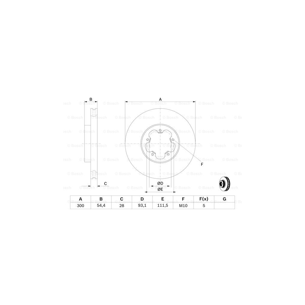 Гальмівний диск Bosch 0 986 479 307 - зображення 5