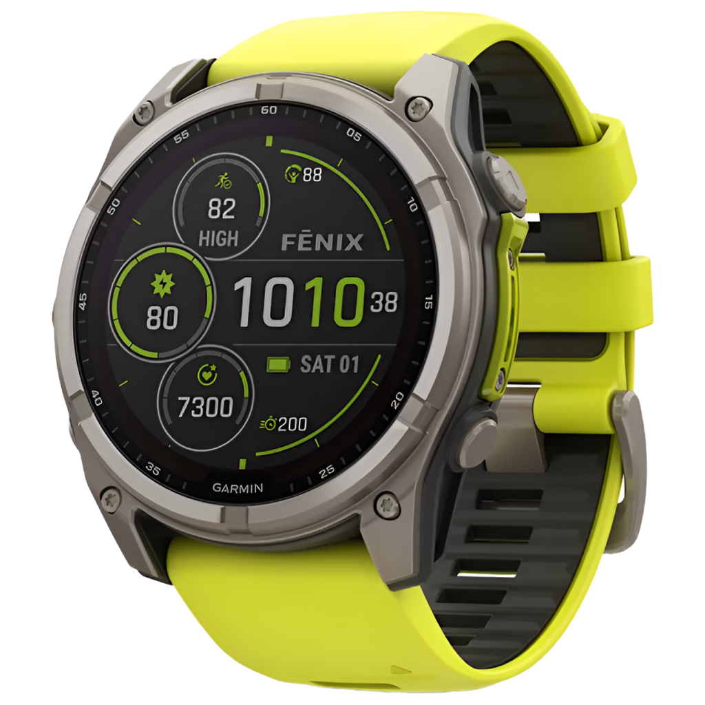 Смарт-годинник Garmin fenix 8 51mm,Saph Solar, BareTi/Graphite,AmpYe/GrphBnd (010-02907-21) - изображение 1
