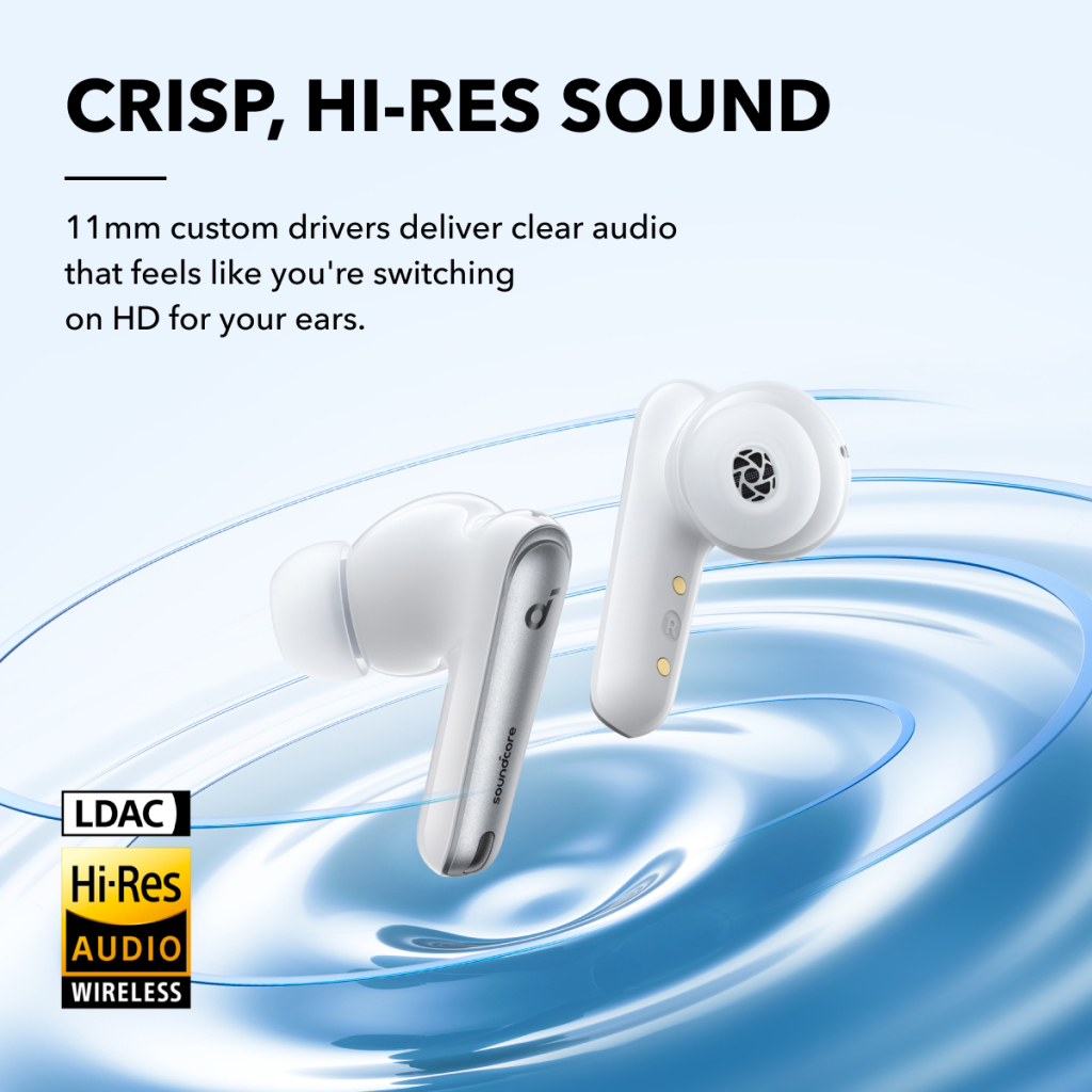 Навушники Anker SoundСore Liberty 4 NC Clear White (A3947G21) - изображение 6