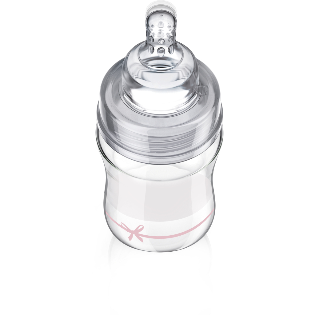 Пляшечка для годування Lovi Diamond Glass Baby Shower скляна 150 мл Рожева (74/104girl) - зображення 2