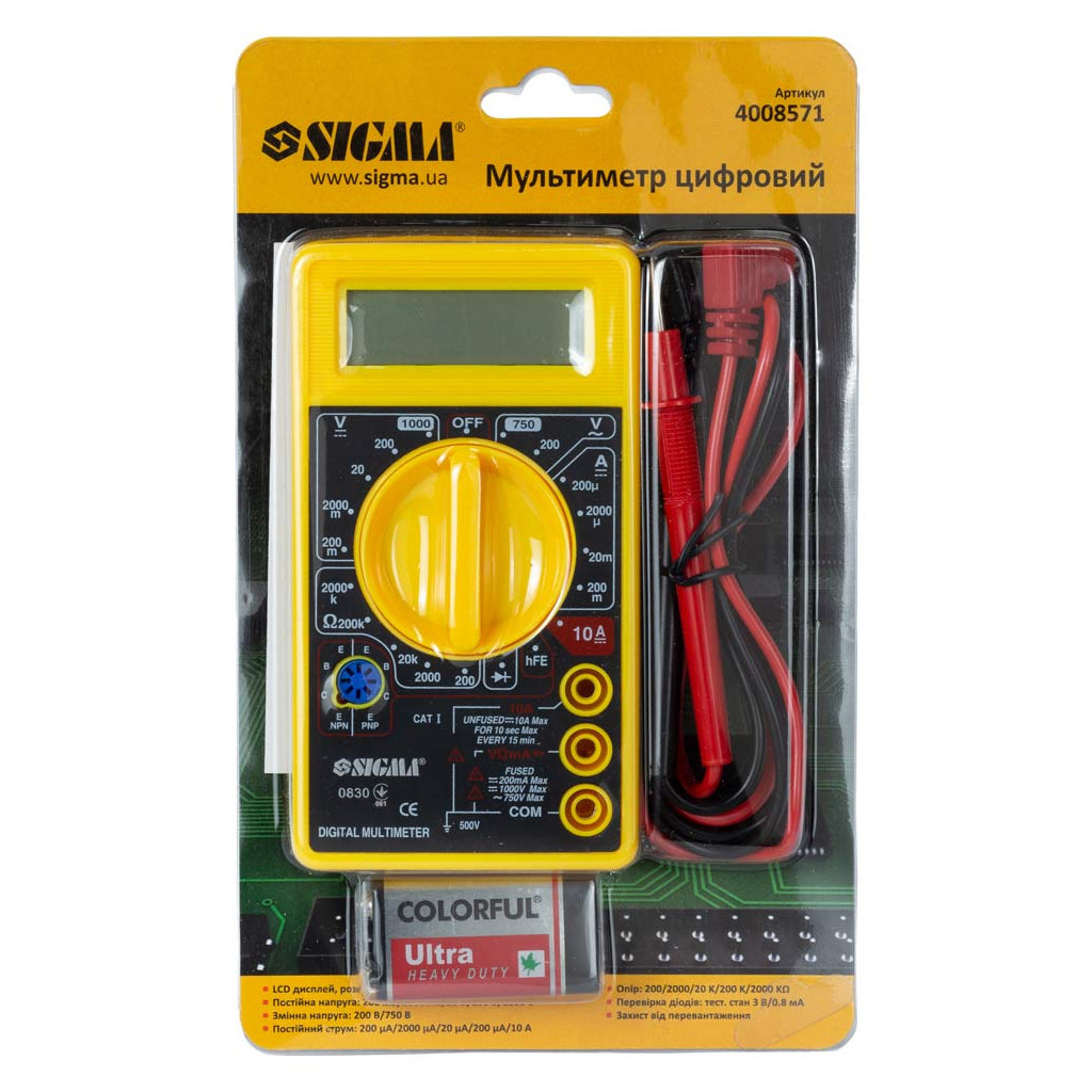 Цифровий мультиметр Sigma 4008571 - изображение 10