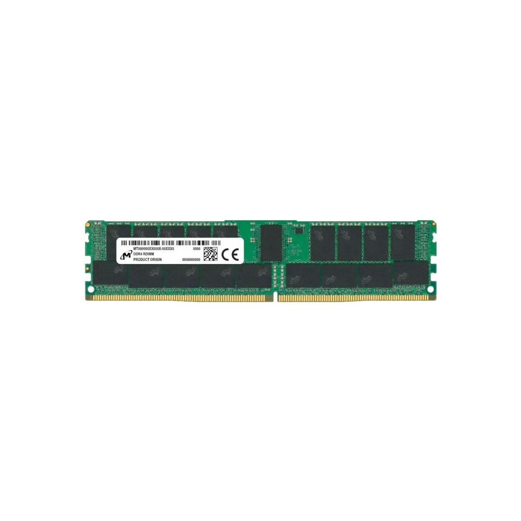 Модуль пам'яті для сервера Micron DDR4 RDIMM 16GB 1Rx4 3200 CL22 (8Gbit) (Single Pack) (MTA18ASF2G72PZ-3G2R1R) - зображення 1