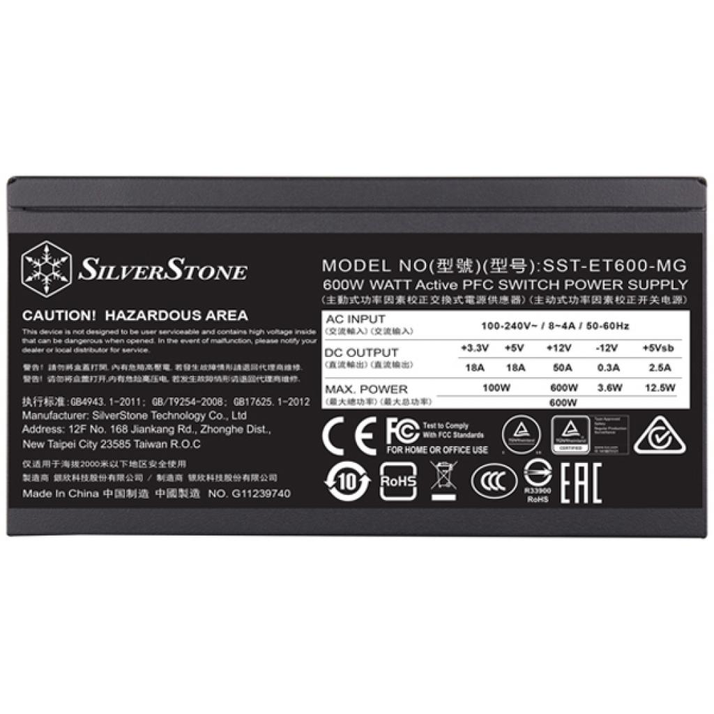 Блок живлення Silver Stone 600W STRIDER (SST-ET600-MG) - зображення 3