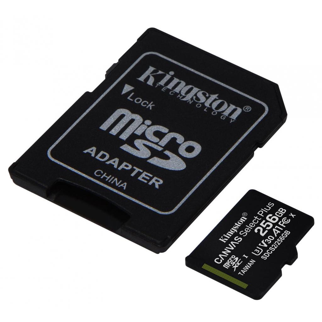 Карта пам'яті Kingston 256GB microSD class 10 A1 Canvas Select Plus (SDCS2/256GB) - зображення 2