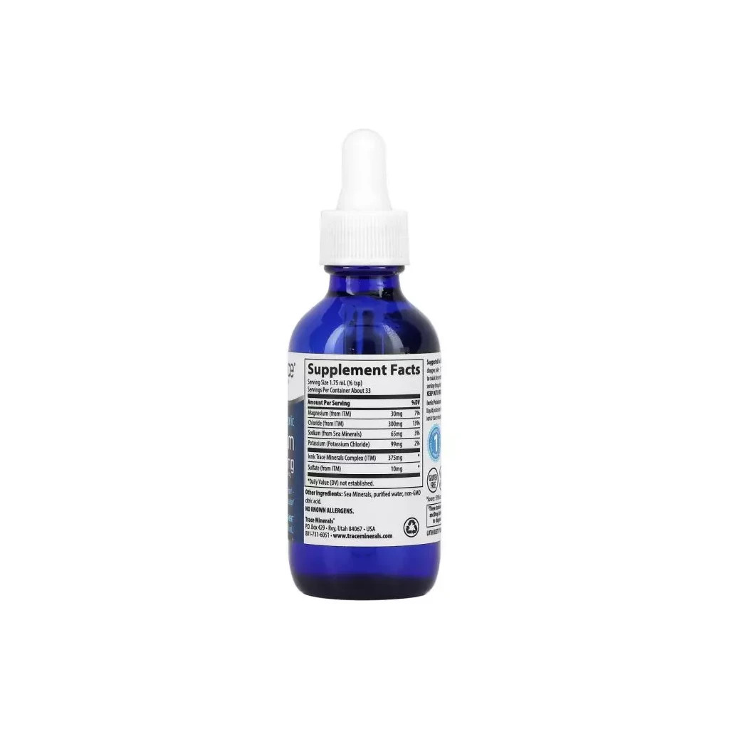 Мінерали Trace Minerals Калій іонний у краплях, 99 мг, Ionic Potassium, 59 мл (TMR-00276) - зображення 2