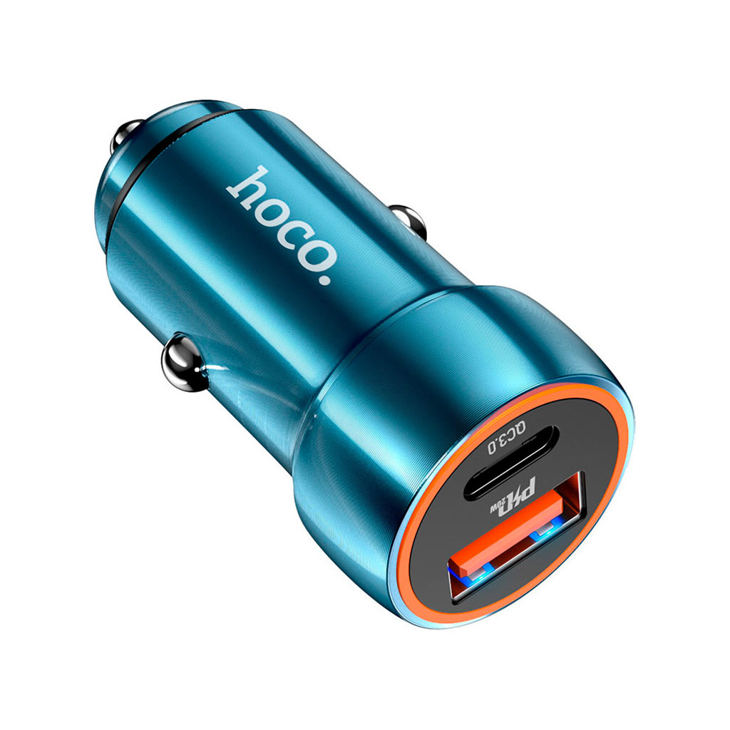 Зарядний пристрій HOCO Z46A USB-A/Type-C Sapphire Blue (6931474770349) - зображення 2