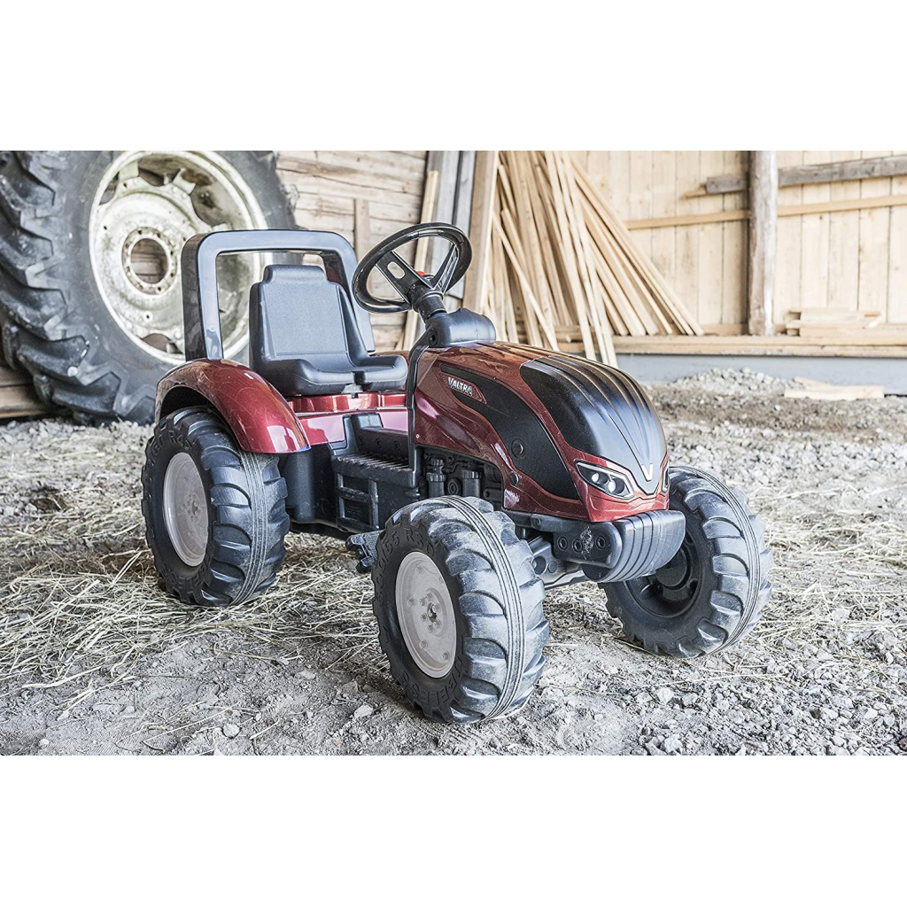 Веломобіль Falk Valtra S4 трактор на педалях з причепом Червоний (4000AB) - зображення 4
