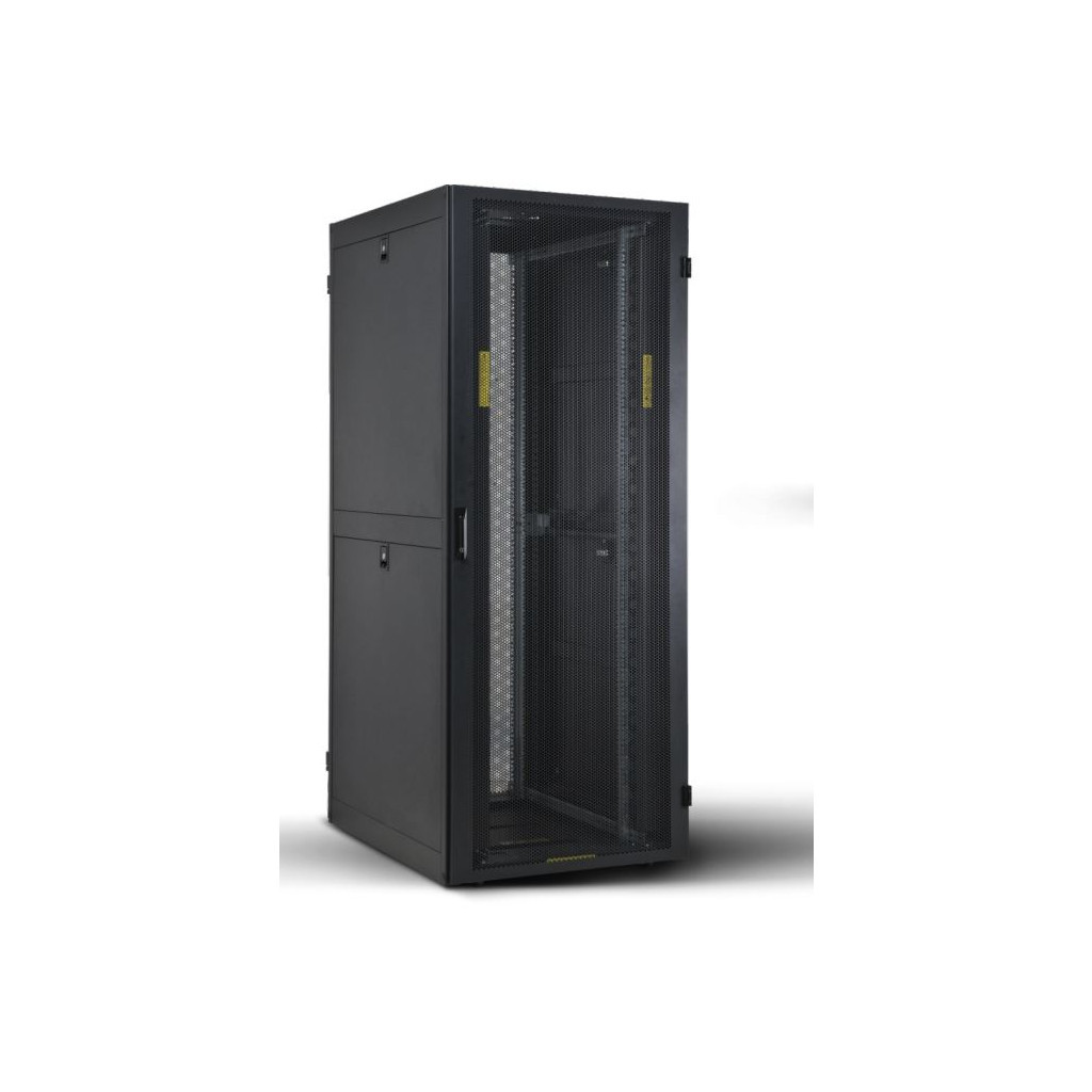 Шафа напольна Kingda 42U 19" 600x1000, RAL9004, перф. двері, розібрана (KD-002-6042M) - изображение 1