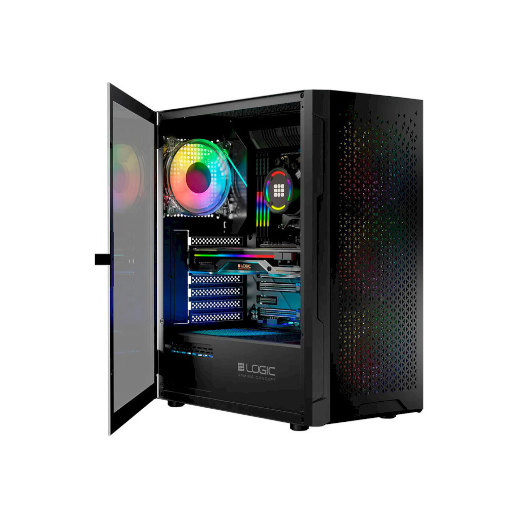 Корпус Logic concept ARAMIS MESH+GLASS ARGB fans 4x120mm BLACK (AT-ARAMIS-10-0000000-0002) - зображення 12