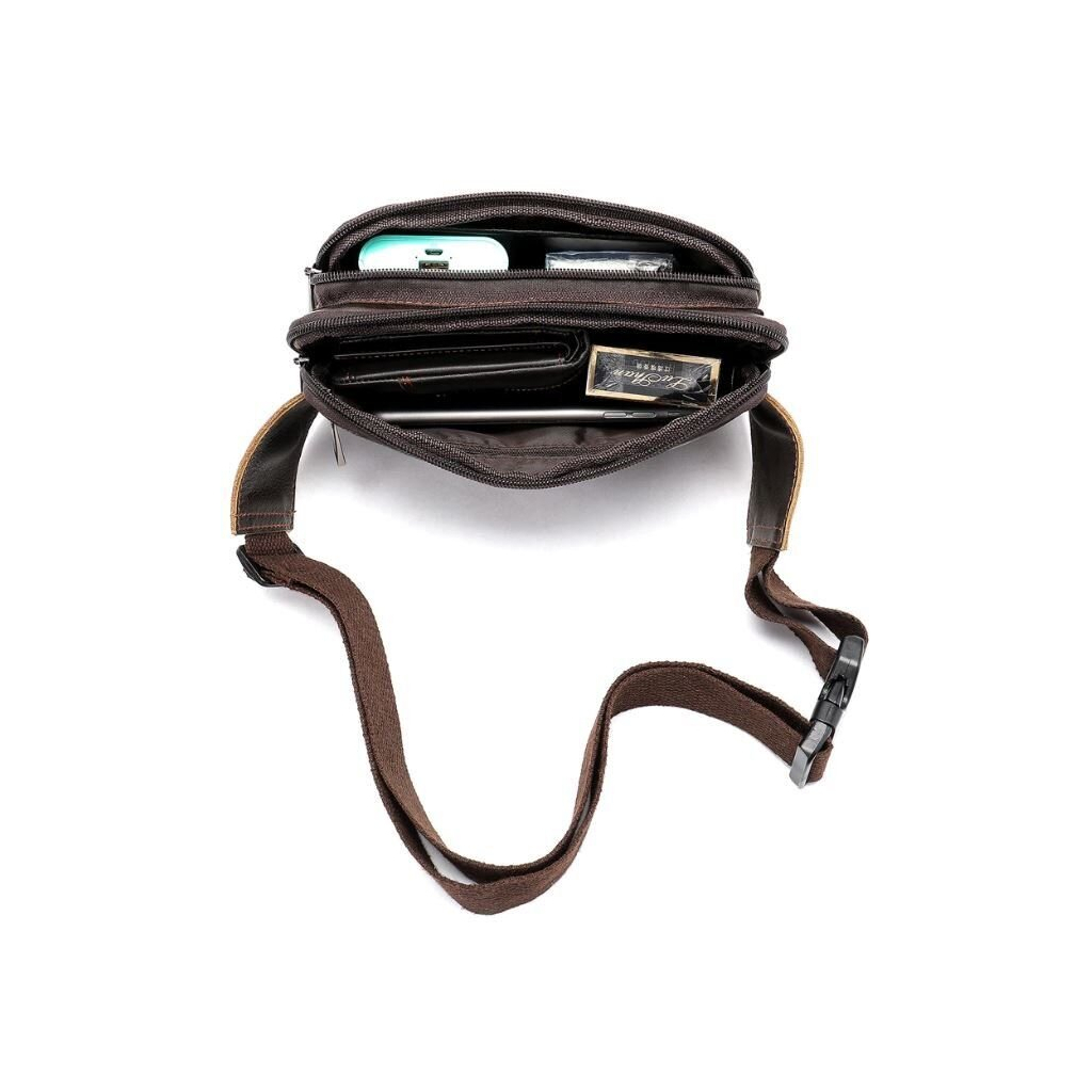 Сумка Vintage На пояс Коричнева (14727) - зображення 12