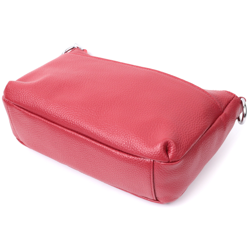 Сумка Vintage Жіноча середнього розміру на три відділення із натуральної шкіри Червона (22803) - зображення 5