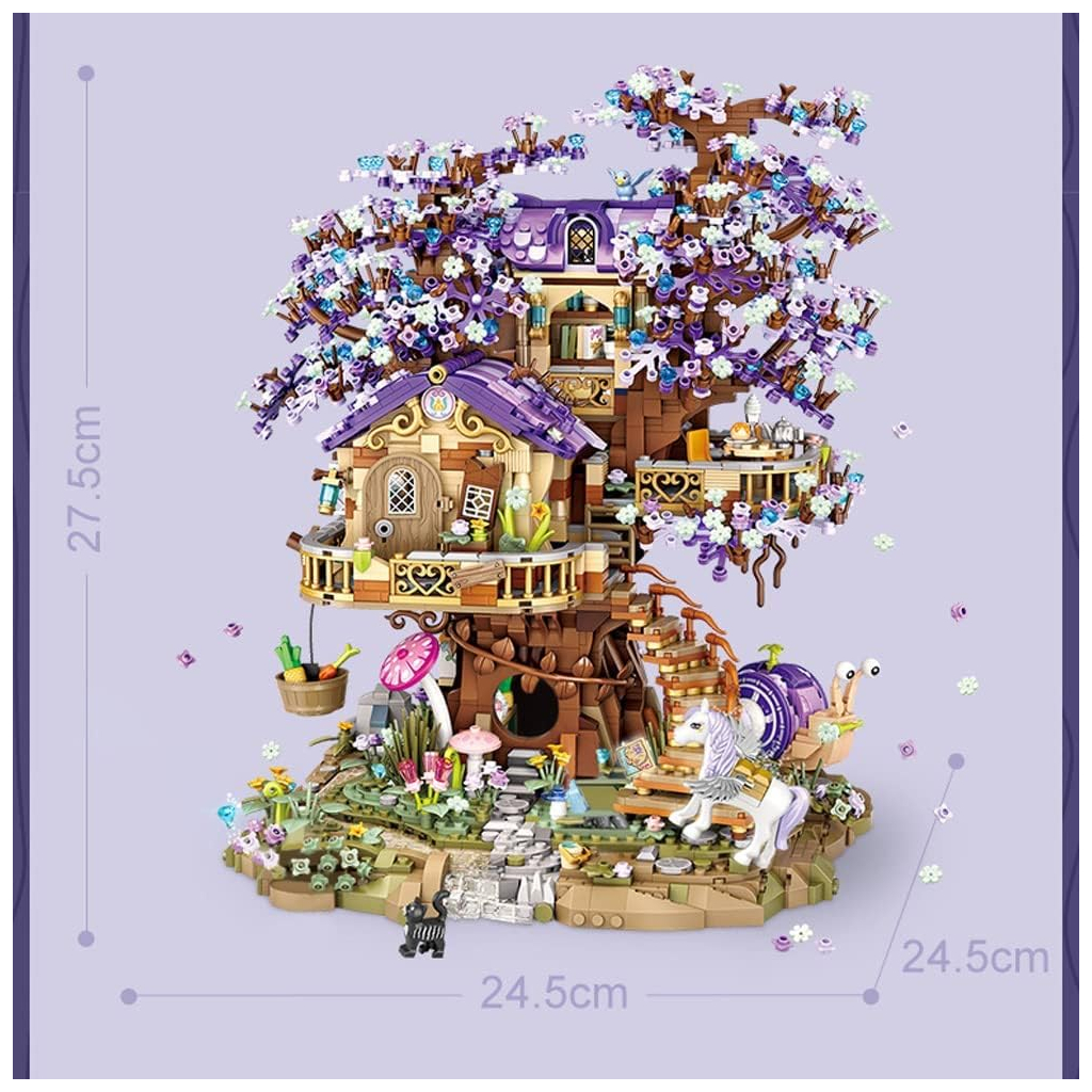 Конструктор LOZ mini Будиночок ельфа на дереві без фігурок (1065) - зображення 4