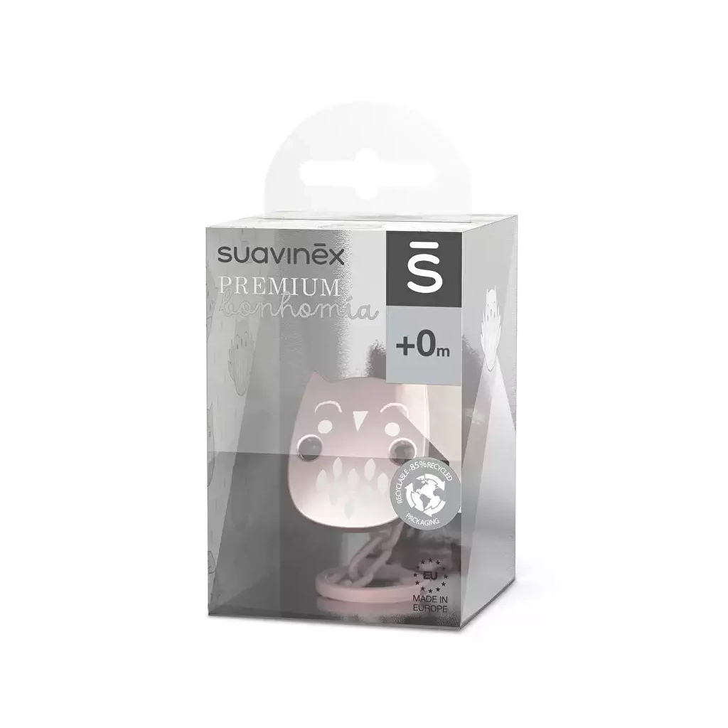 Кліпса для пустушок Suavinex Bonhomia рожева (307818) - зображення 2