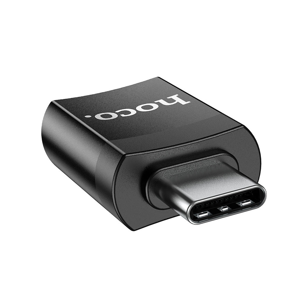 Перехідник UA17 USB-C M to USB F USB3.0 Black HOCO (6931474762016) - зображення 2