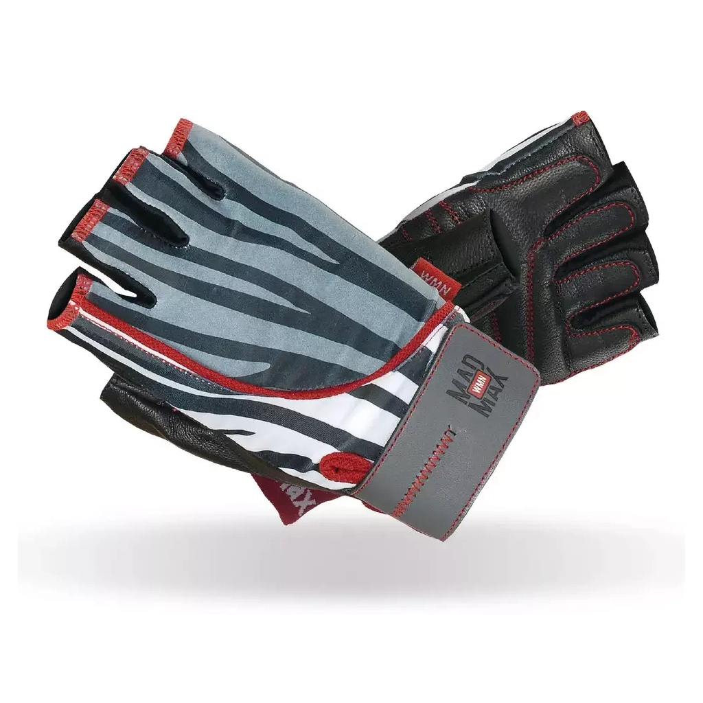 Рукавички для фітнесу MadMax MFG-911 Nine-eleven Zebra BW Zebra M (MFG-911-ZEB_M) - зображення 1