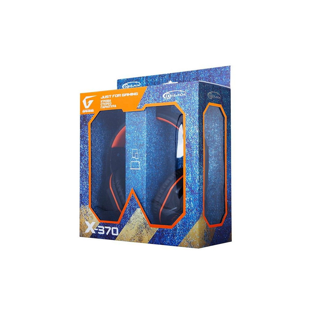 Навушники Gemix X-370 black-orange - зображення 5