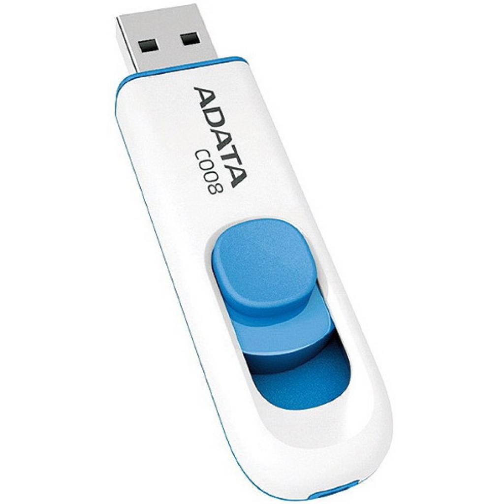 USB флеш накопичувач ADATA 32GB C008 White USB 2.0 (AC008-32G-RWE) - зображення 3