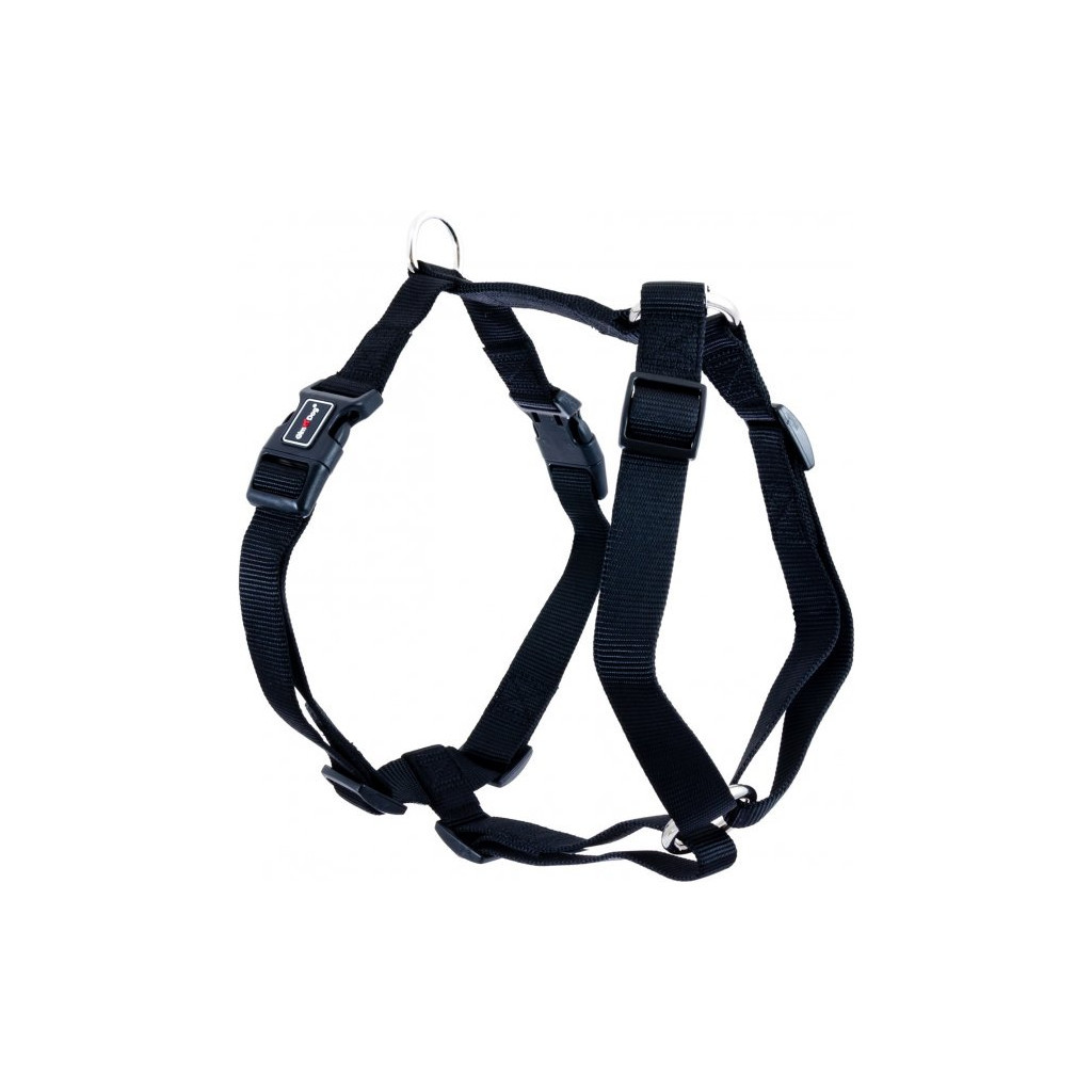 Шлея для собак GimDog Harlem H нейлон 2.5х67-90 см чорна (8009632059310) - зображення 1