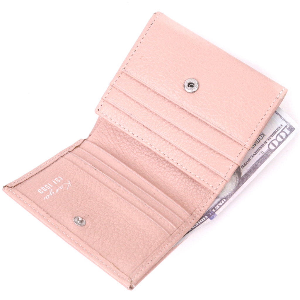 Гаманець Karya Шкіряний Пудровий (21375) - зображення 6