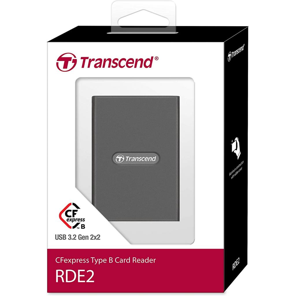 Зчитувач флеш-карт Transcend USB 3.2 Gen 2x2 Type-C CFexpress (TS-RDE2) - зображення 2