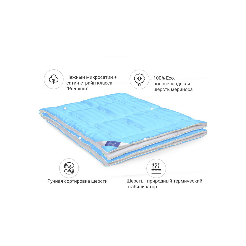 Ковдра MirSon вовняна №1355 Valentino Hand Made Демісезонна 200x220 см (2200001532007) - зображення 2