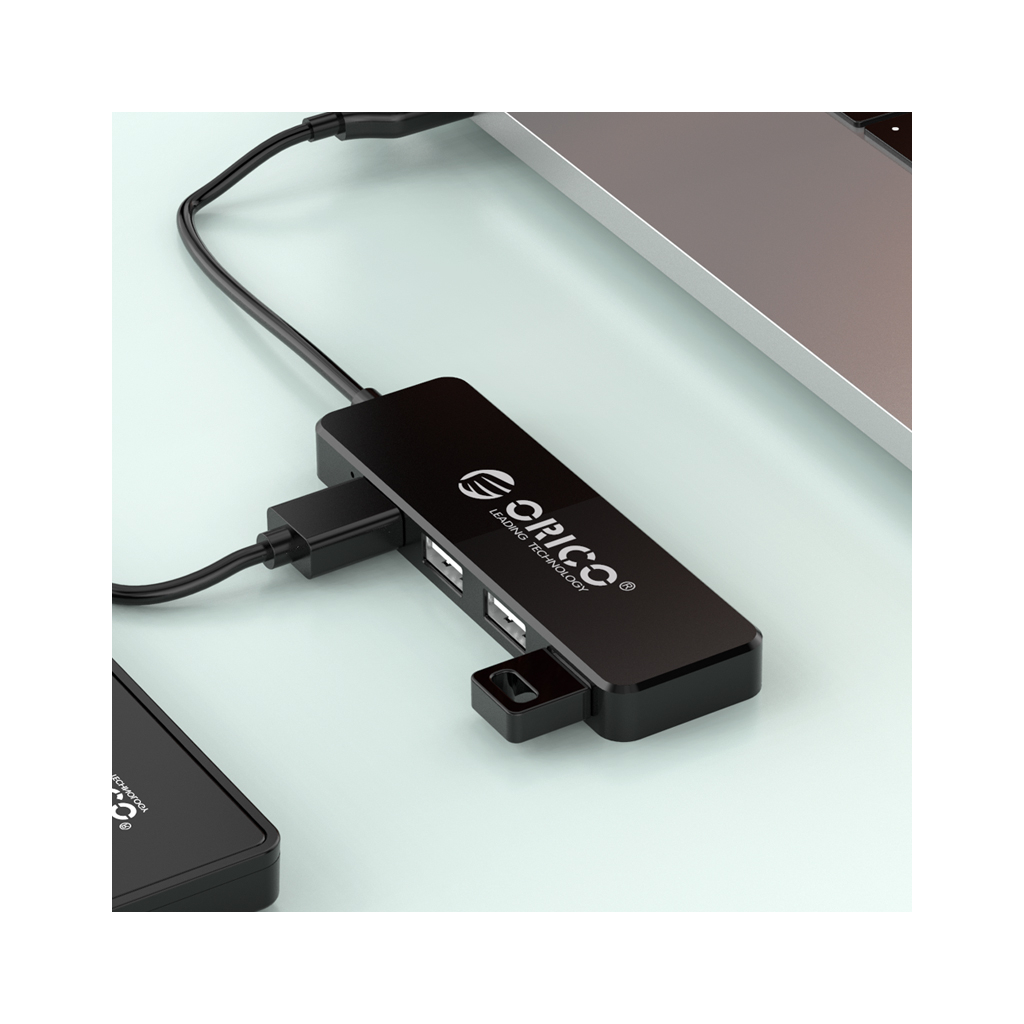 Концентратор Orico USB 2.0 4 port (FL01-BK-BP) (CA913237) - зображення 2
