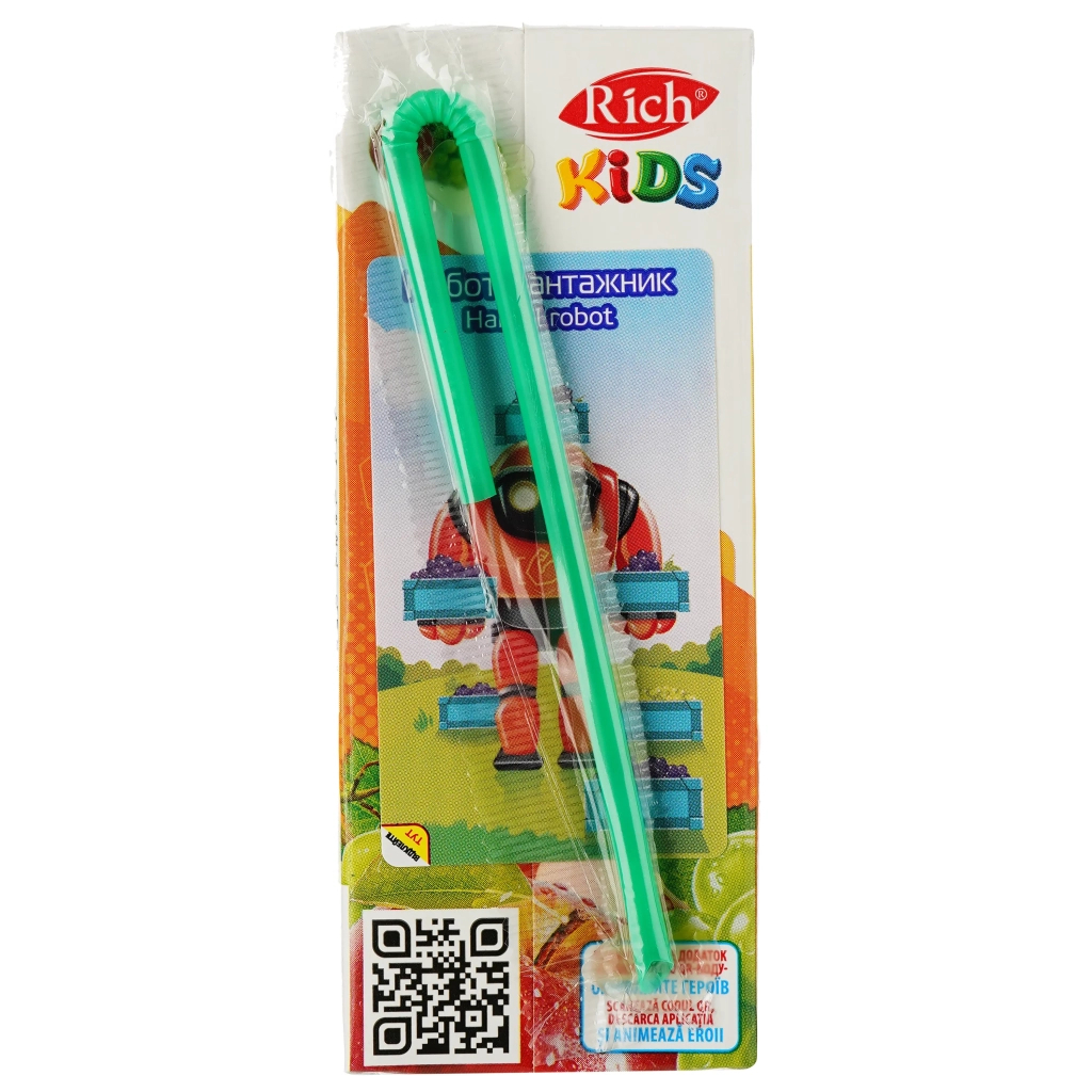 Сік дитячий Rich Kids Яблучно-виноградний нектар 200 мл (4820039351876) - изображение 3