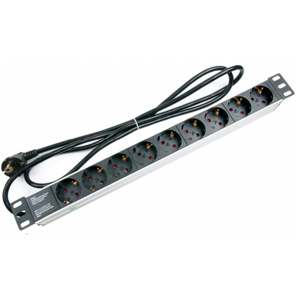 Силовий блок Hypernet 19" 9 розеток, кабель 1.8m алюм. корпус (SPP9) - зображення 1