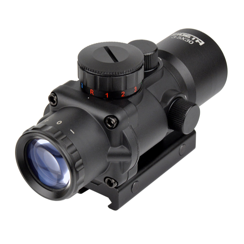 Коліматорний приціл Sigeta Prismatic 3.5x30 Mildot Red/Green/Blue (65713) - зображення 3