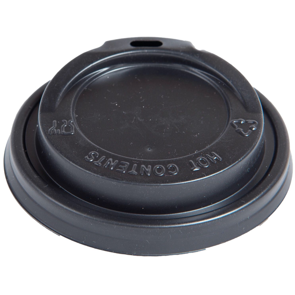 Кришки для одноразових стаканів PRO service для паперових стаканів Ripple 340 мл Чорні 50 шт. (4823071635386) - зображення 1