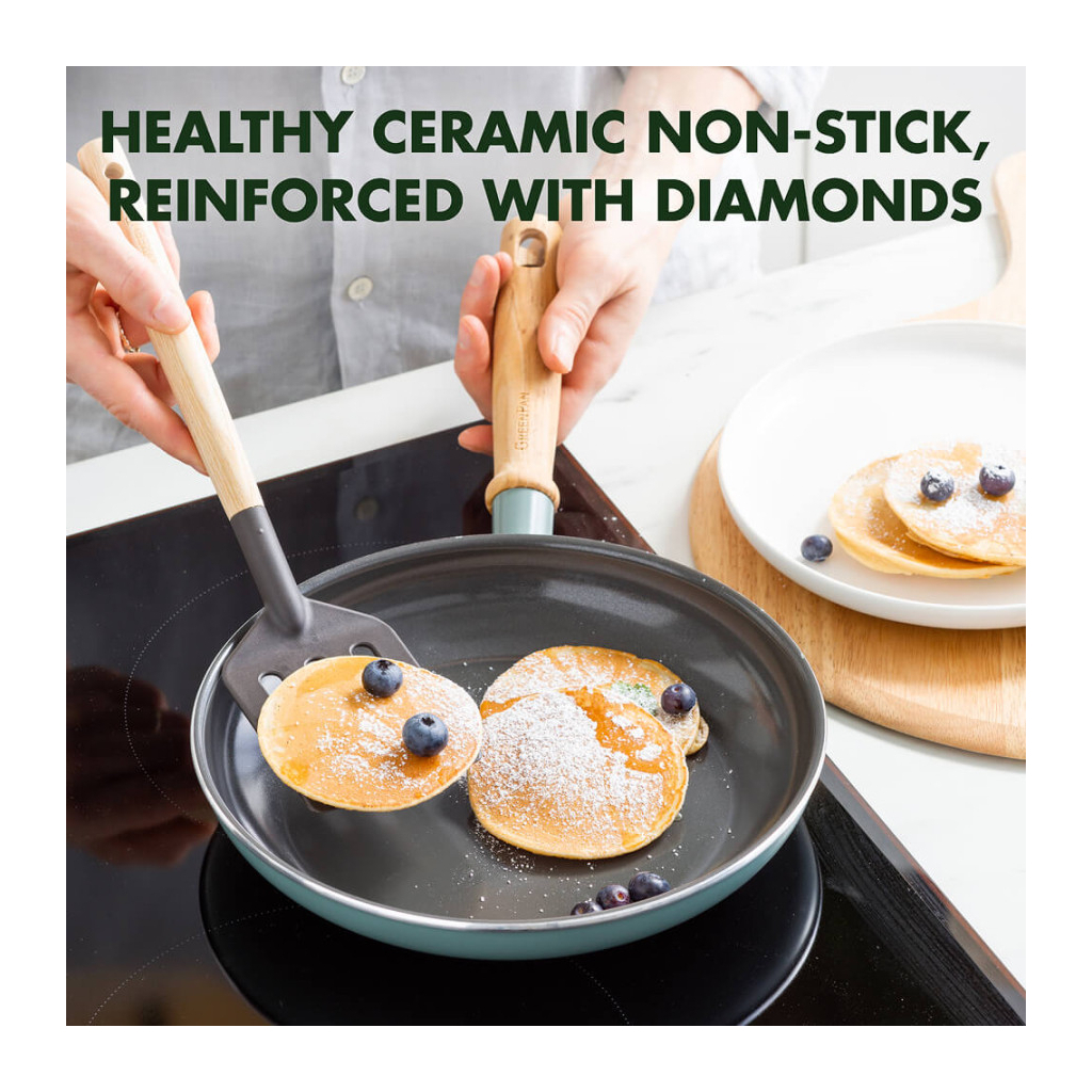 Сковорода GreenPan Mayflower, 20 см з керамічним покриттям, блакитна (CC001667-001) - зображення 6