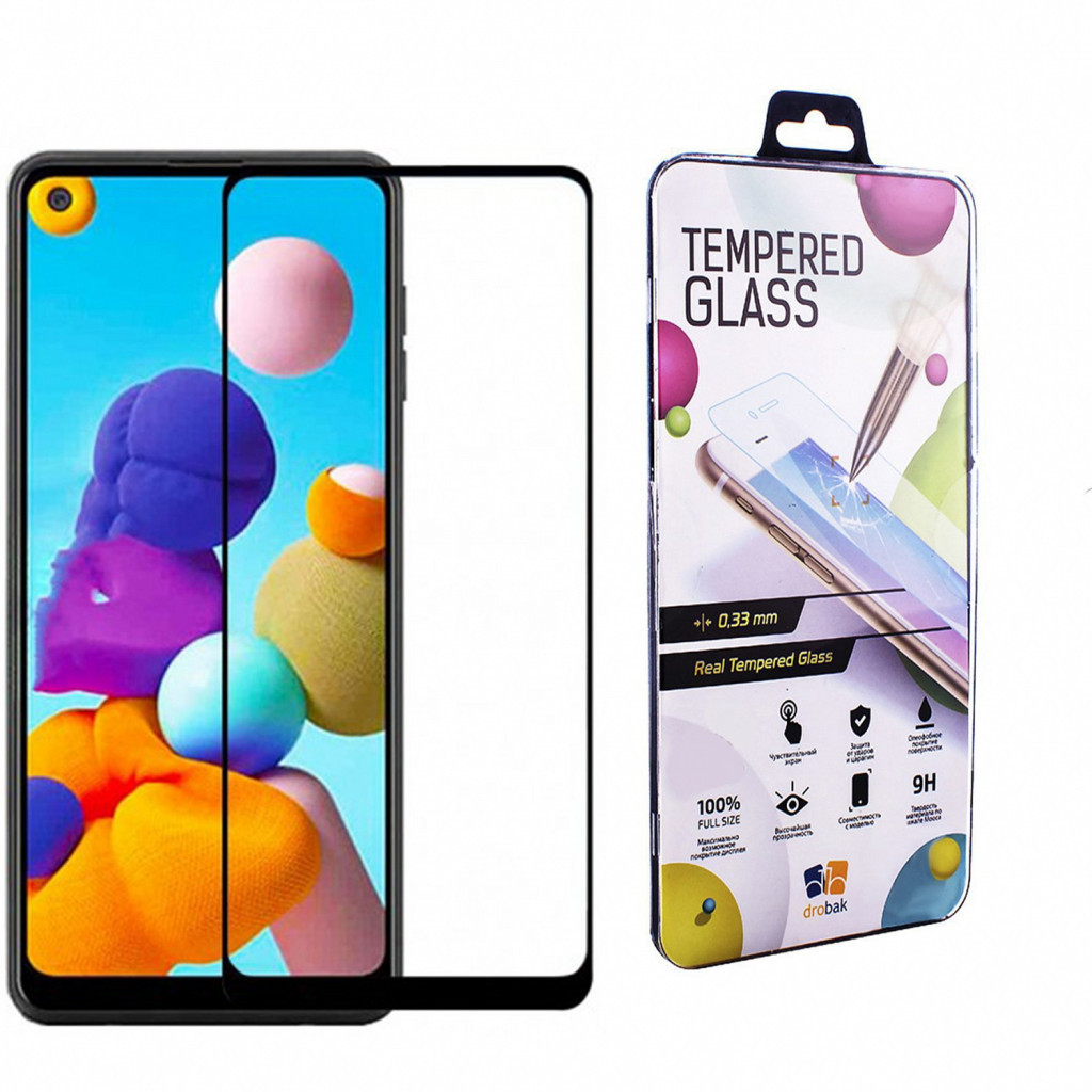 Скло захисне Drobak Samsung A21S (Black) (121277) - зображення 1