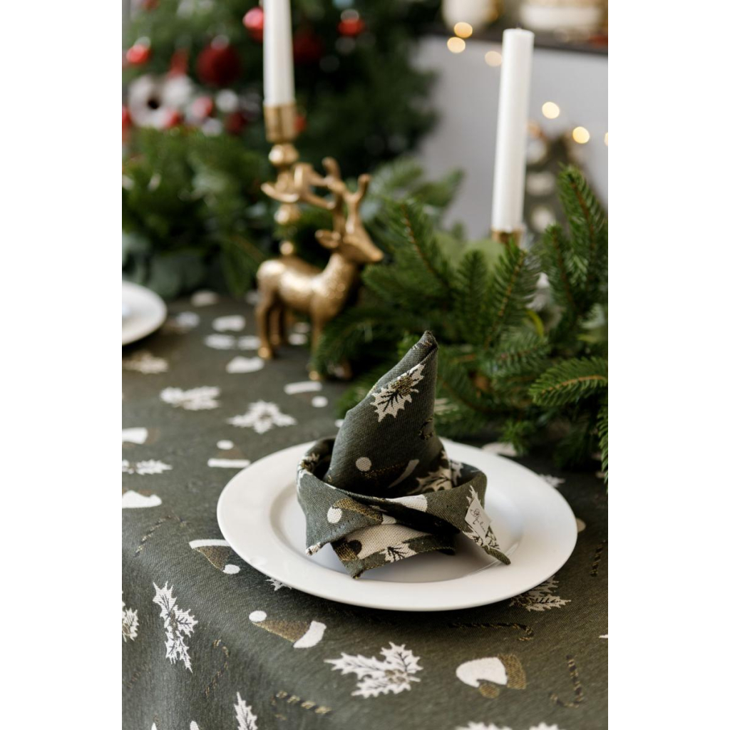 Скатертина Прованс Шапочки на зеленому 136х220 см (036862) - зображення 9