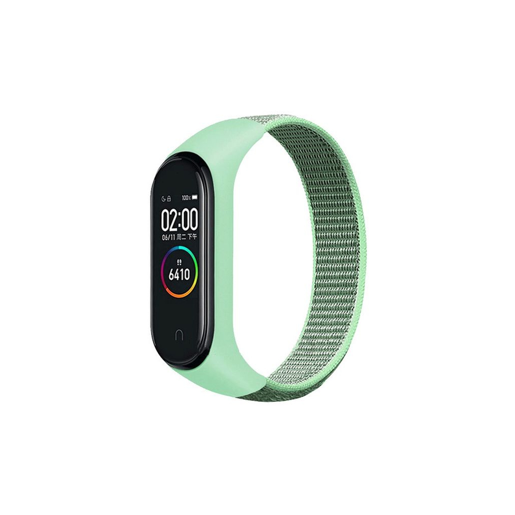 Ремінець до фітнес браслета BeCover Nylon Style для Xiaomi Mi Smart Band 5/6 Mint (705426) - зображення 1