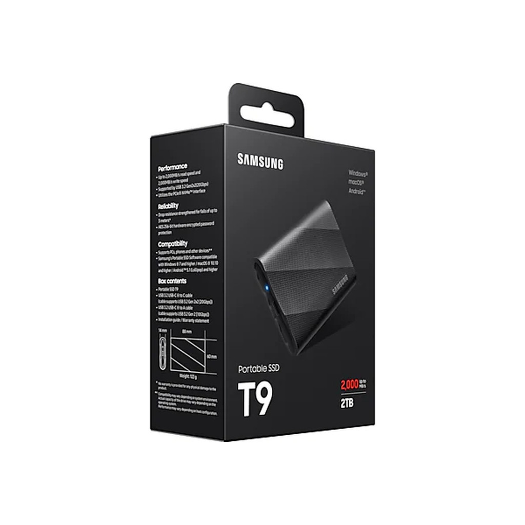 Накопичувач SSD USB 3.2 2TB T9 Samsung (MU-PG2T0B/EU) - изображение 10
