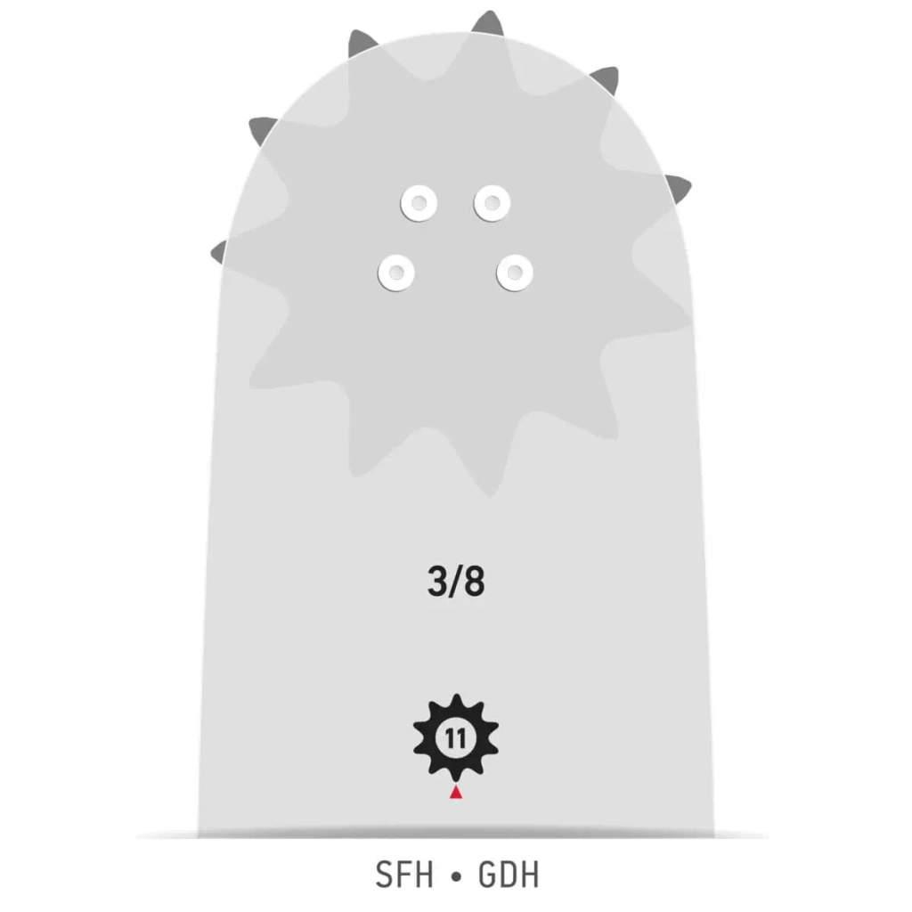 Шина для ланцюгової пили Oregon 0.325'', 1.5 мм, 18''/45 см (183SFHD025) - зображення 2