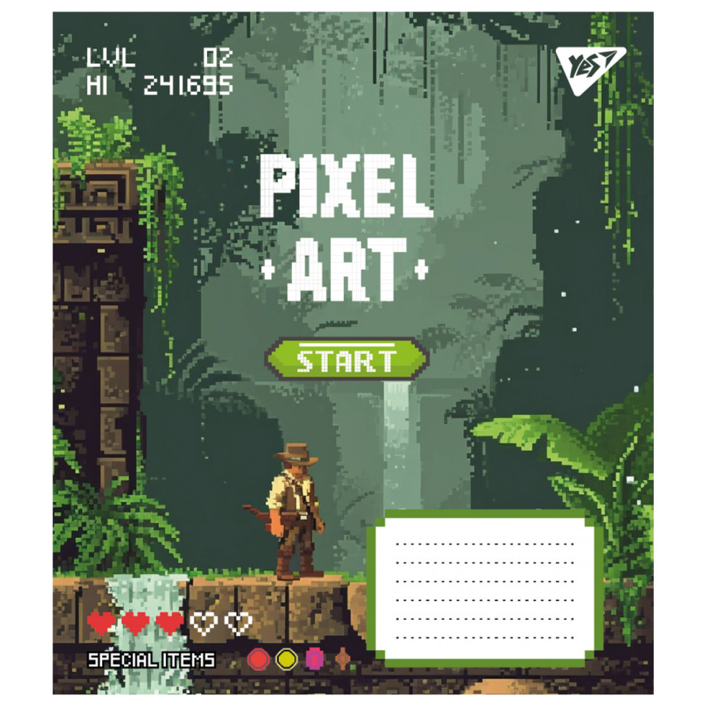 Зошит Yes Pixel art 12 аркушів лінія (767228) - зображення 5