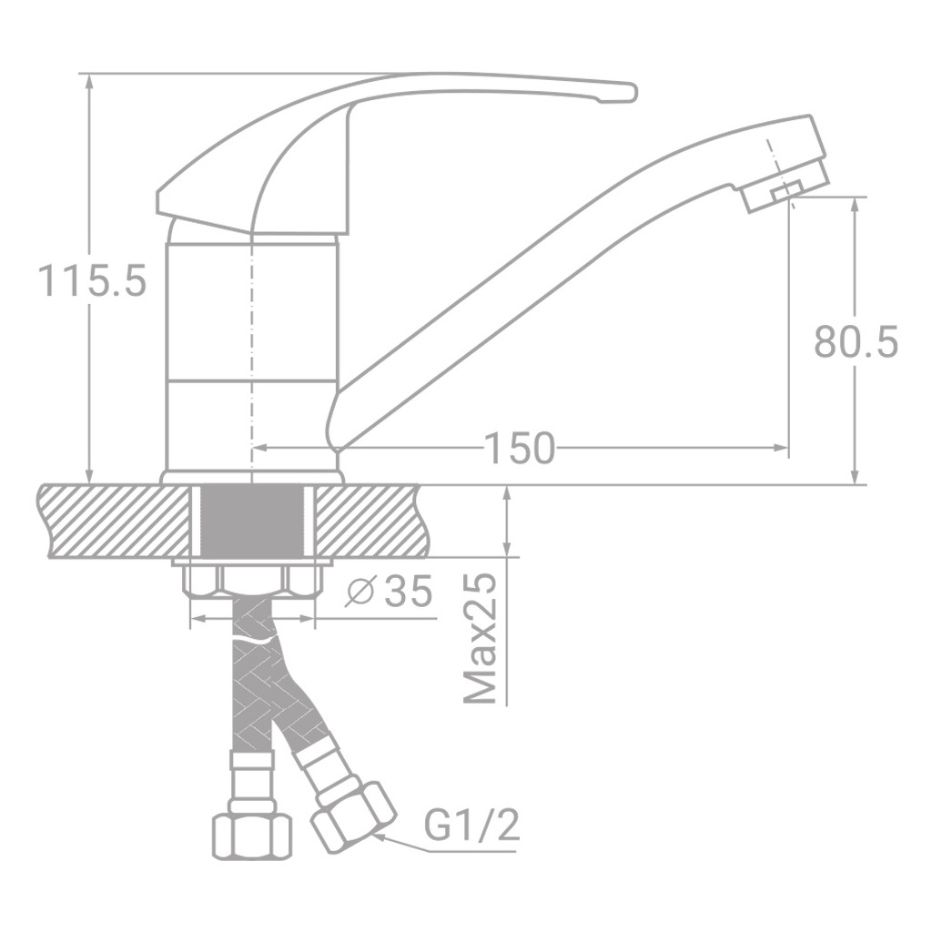 Змішувач TAU SD-1B143C (9804100) - зображення 2