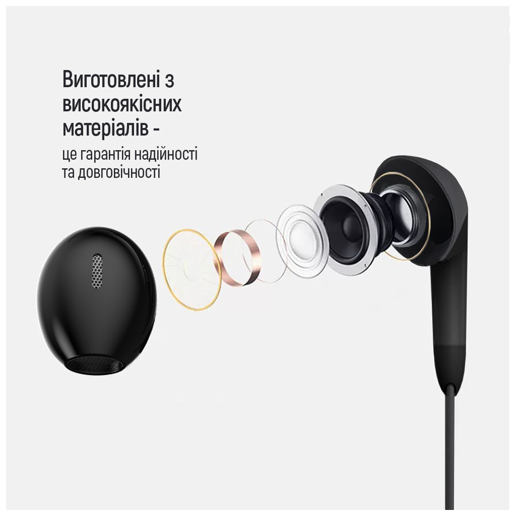 Навушники ColorWay 3.5 mm Wired Earphone Sound Wave Black (CW-WD04BK) - зображення 5