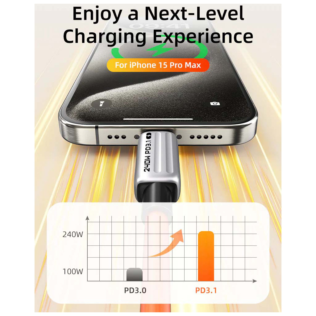 Дата кабель USB-C to USB-C 2.0m PD240W Cabletime (CA915736) - зображення 3