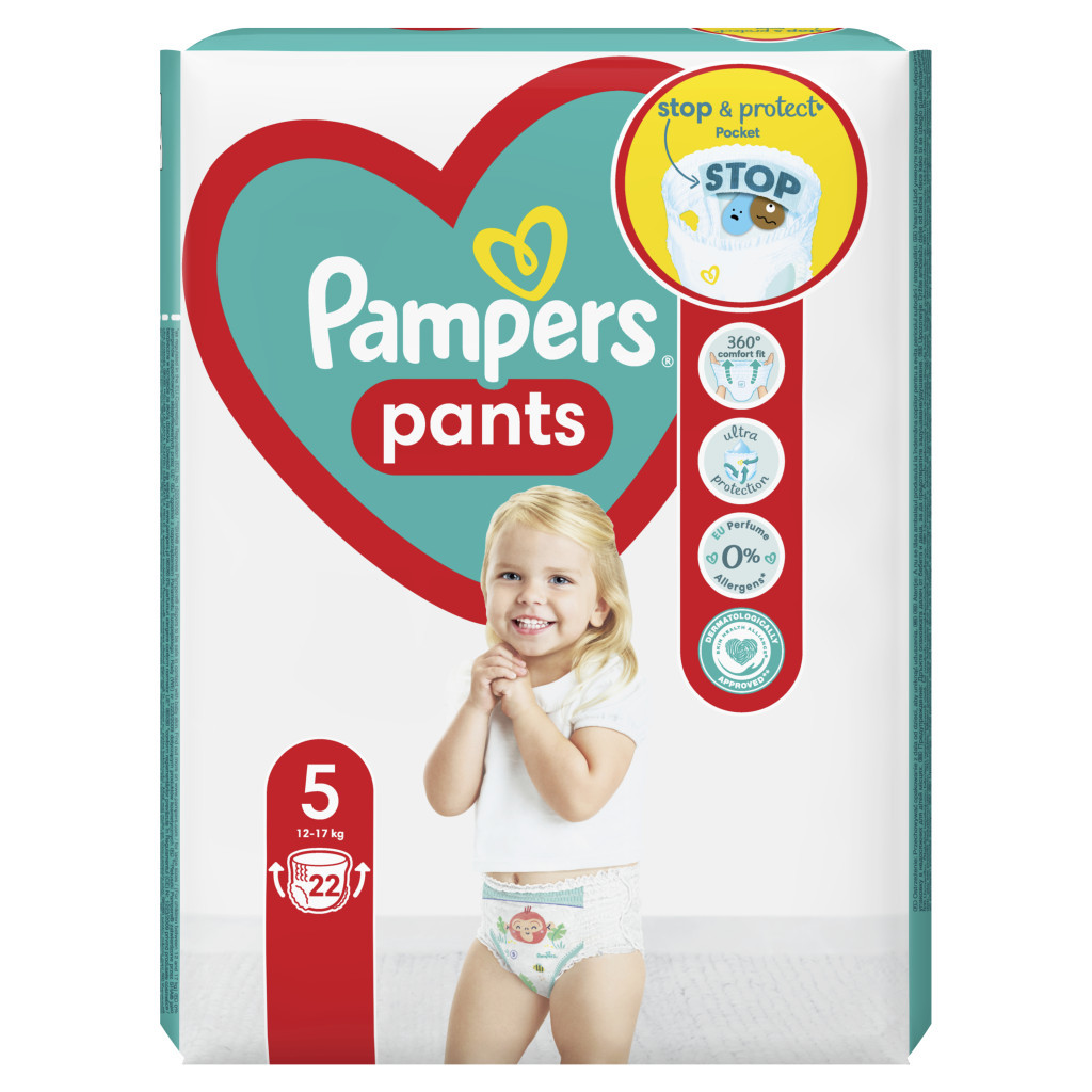 Підгузки Pampers трусики Pants Junior Розмір 5 (12-17 кг) 22 шт (8006540067772) - зображення 2