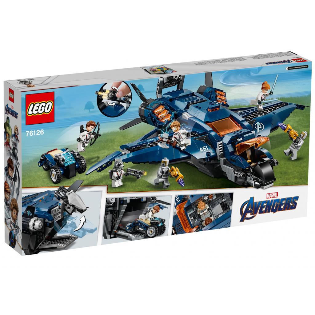 Конструктор LEGO Super Heroes Модернізований квінджет Месників 838 деталей (76126) - зображення 8