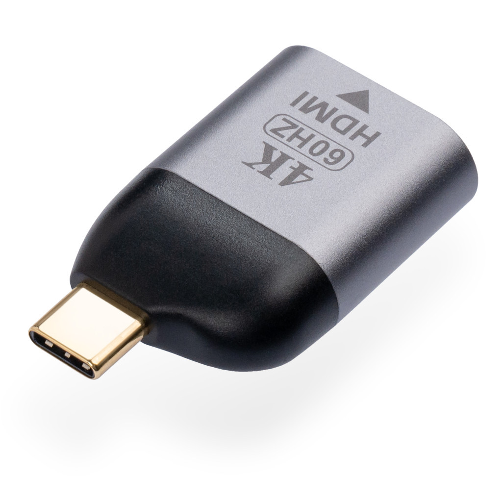 Перехідник Type-C Male to HDMI 2.0 4K60Hz compact Vinga (VCPATCHDMI2C) - зображення 2
