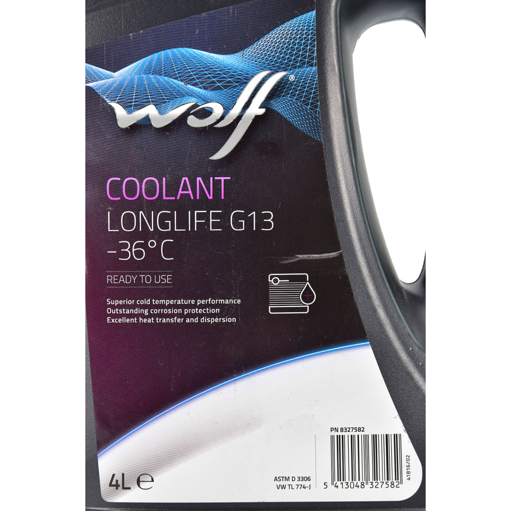 Антифриз Wolf COOLANT LONGLIFE G13 -36C 4л (8327582) - зображення 2