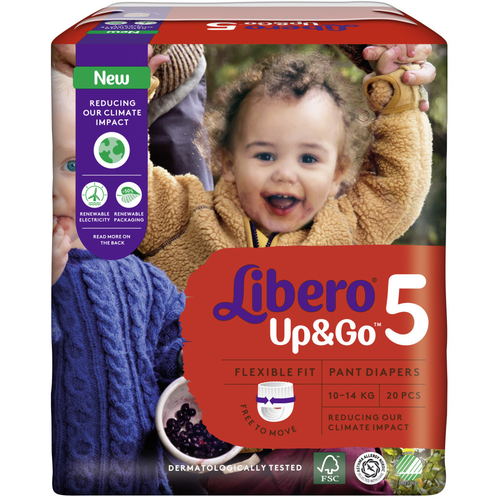 Підгузки Libero UpGo 5 10-14 кг 20 шт (7322541089591) - зображення 2